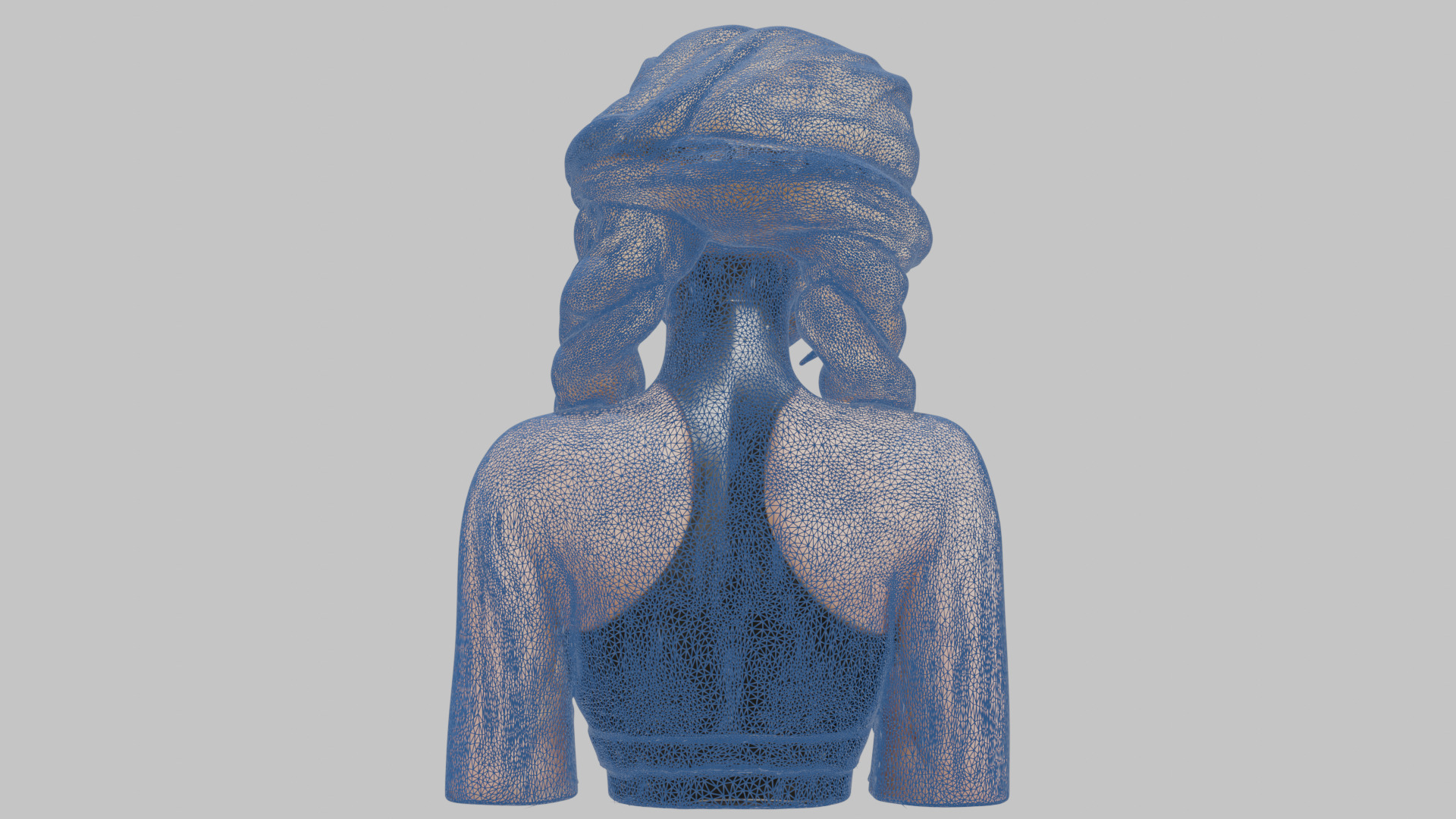 4-in-1 Gothic Anime Female Bust Collection High-Poly 3D model_46