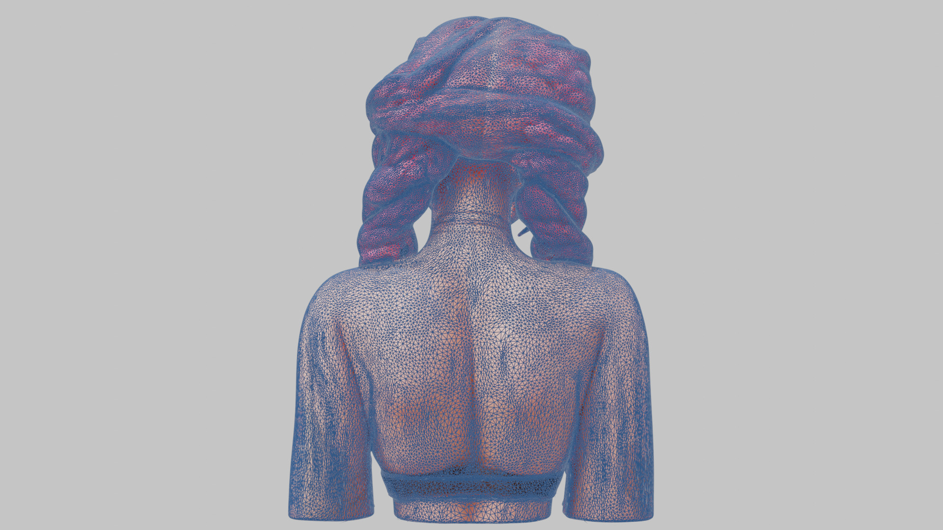 4-in-1 Gothic Anime Female Bust Collection High-Poly 3D model_34