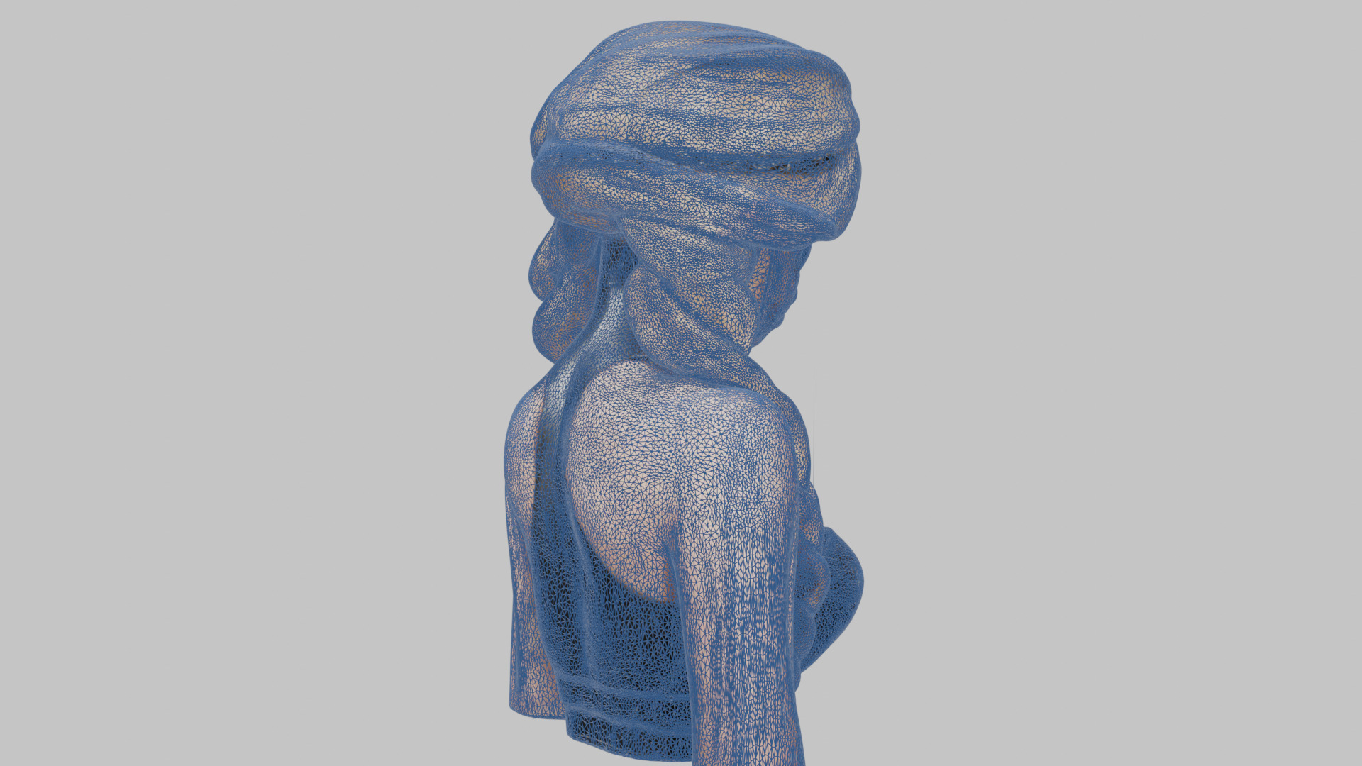 4-in-1 Gothic Anime Female Bust Collection High-Poly 3D model_45