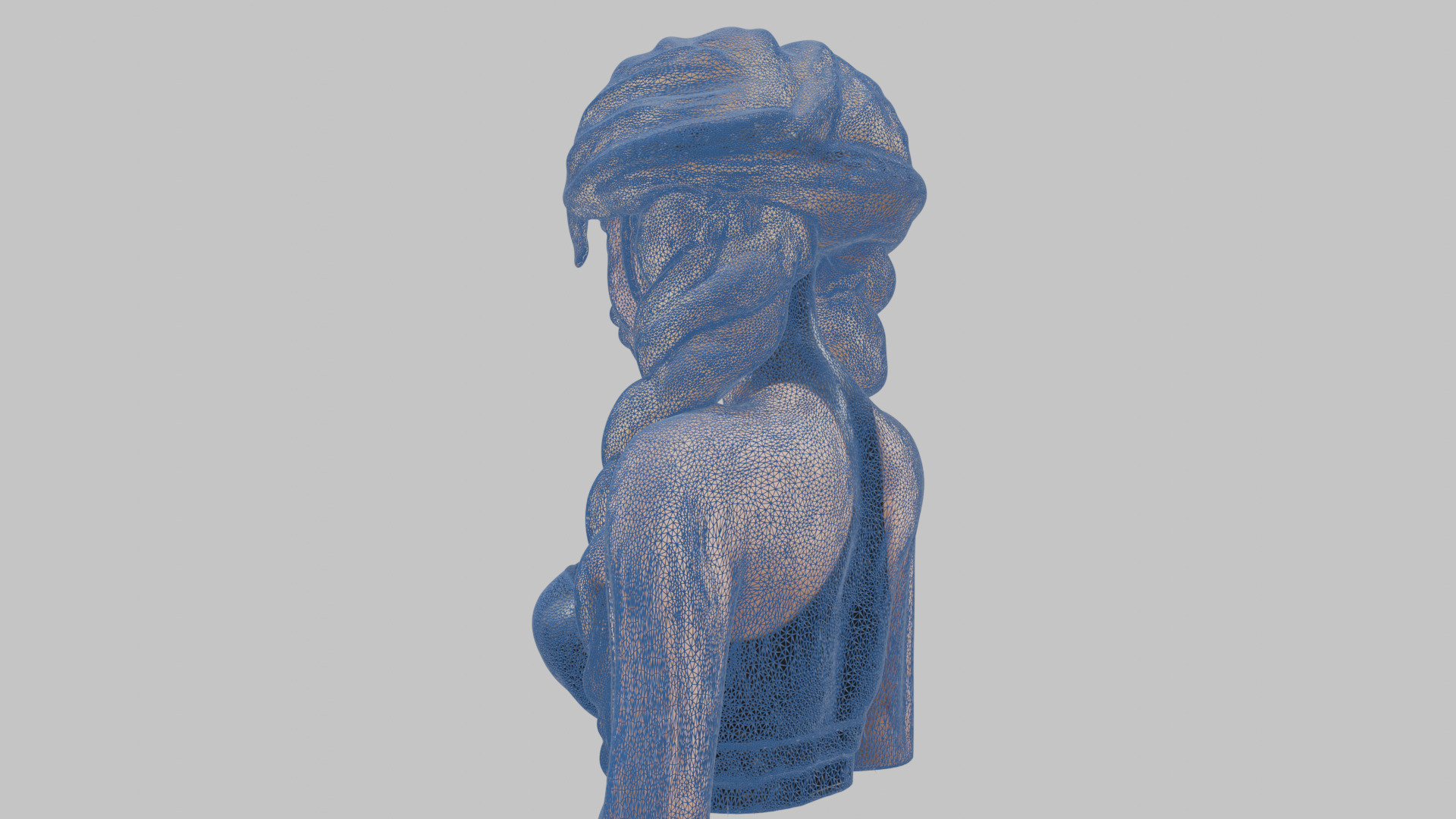 4-in-1 Gothic Anime Female Bust Collection High-Poly 3D model_47