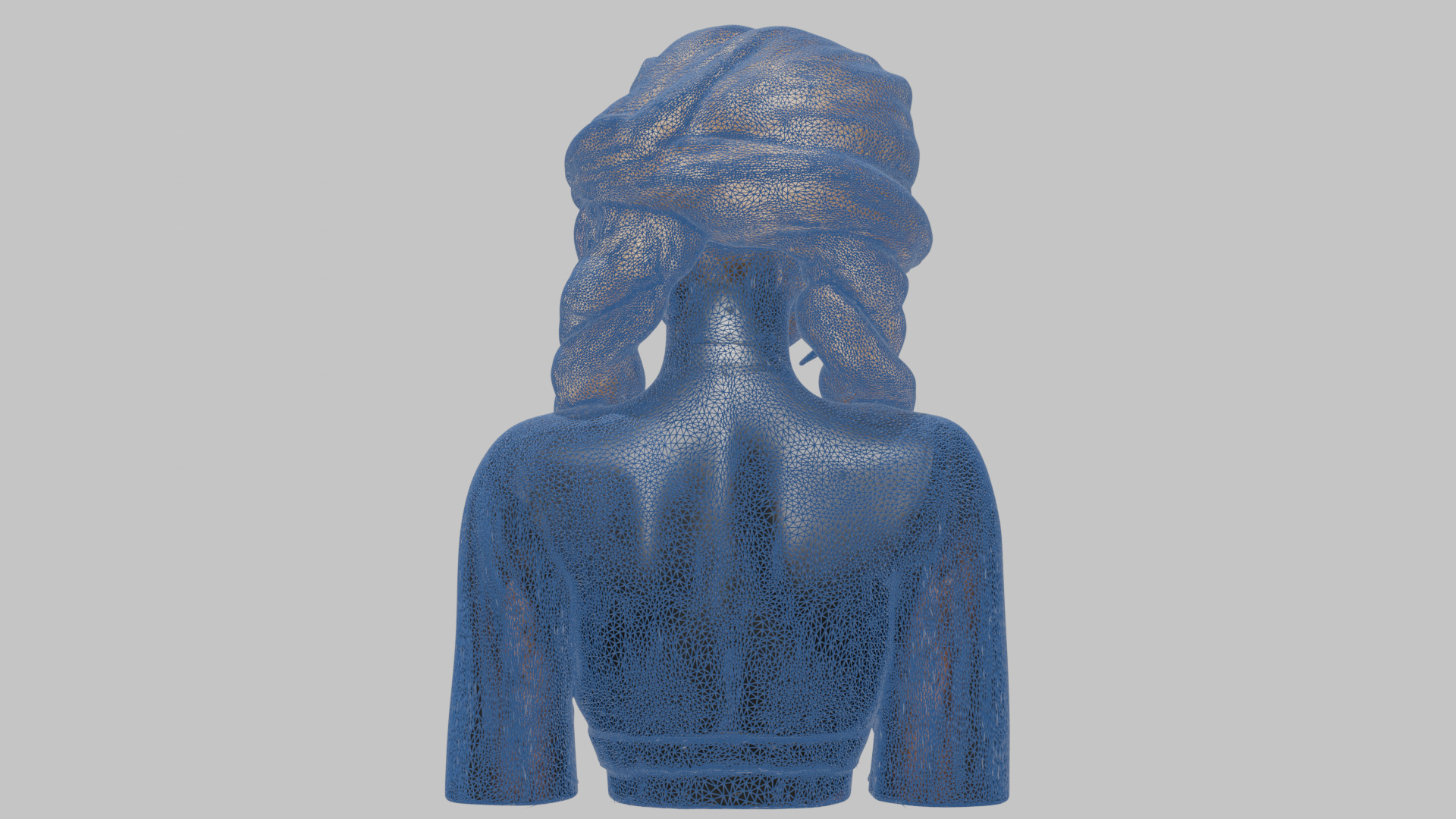 4-in-1 Gothic Anime Female Bust Collection High-Poly 3D model_40