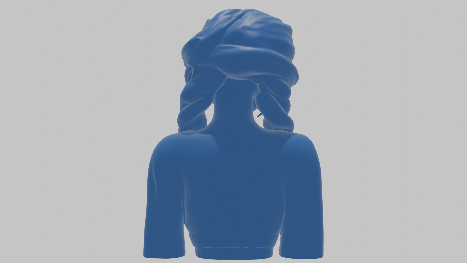 4-in-1 Gothic Anime Female Bust Collection High-Poly 3D model_58