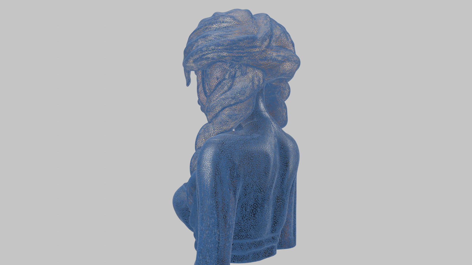 4-in-1 Gothic Anime Female Bust Collection High-Poly 3D model_41