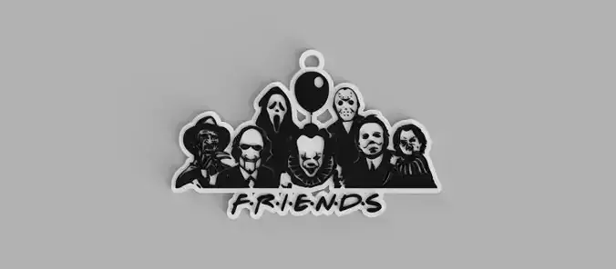 Friends Haloween keychain - pendant - earring