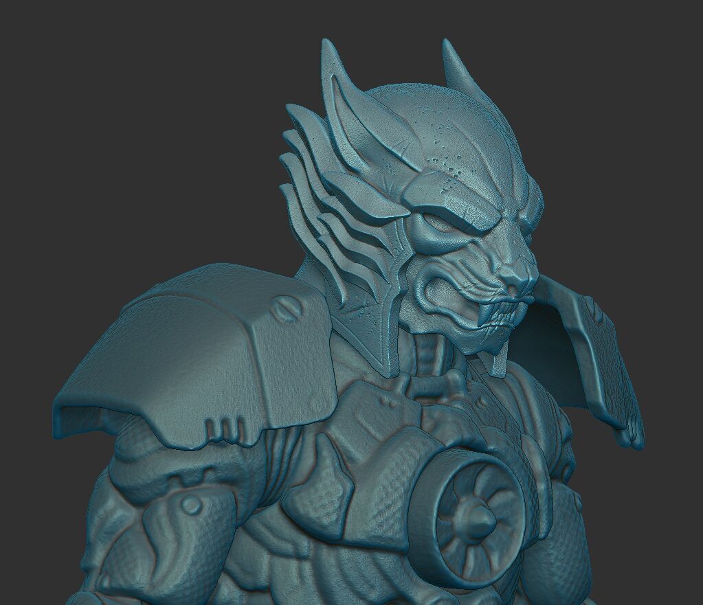 Space Wolf Head for Cosmic Legions or McFarlane Warhammer 40k 3D print model_1