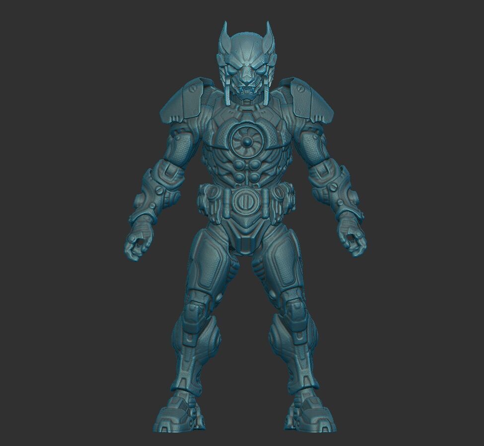 Space Wolf Head for Cosmic Legions or McFarlane Warhammer 40k 3D print model_4