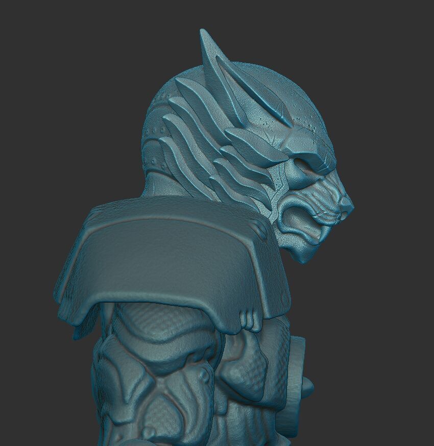 Space Wolf Head for Cosmic Legions or McFarlane Warhammer 40k 3D print model_2