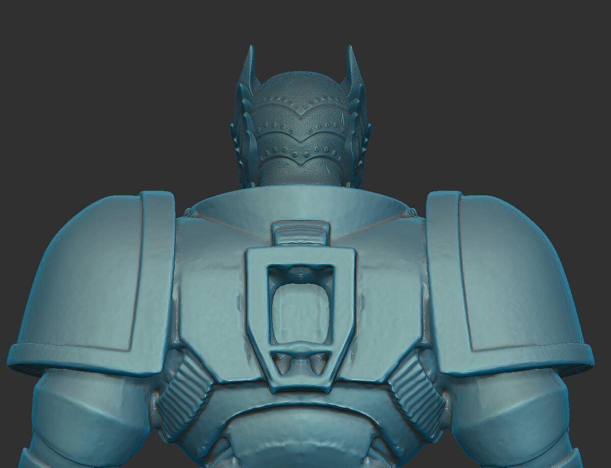 Space Wolf Head for Cosmic Legions or McFarlane Warhammer 40k 3D print model_7