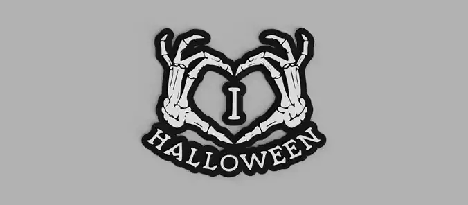 I Love Halloween Wall Picture