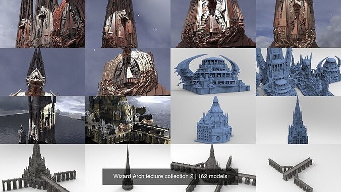 Wizard Architecture collection 2 3D Model Pack 5