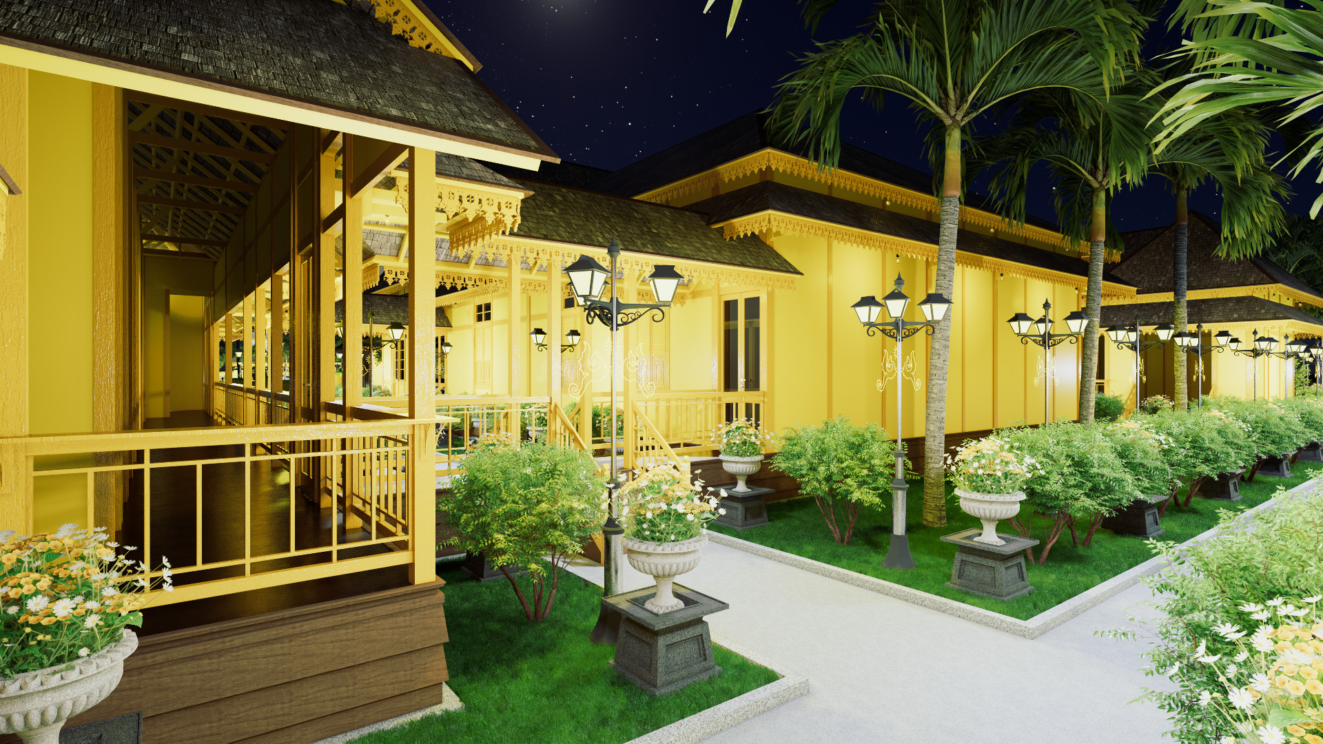 Sambas Sultan Palace 3D model_9