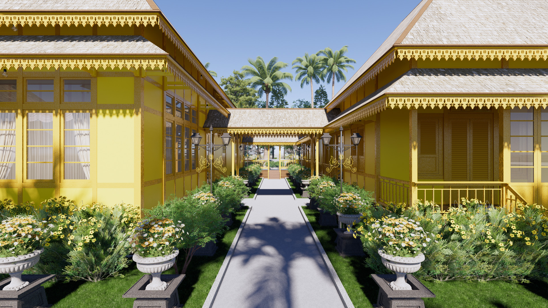 Sambas Sultan Palace 3D model_1