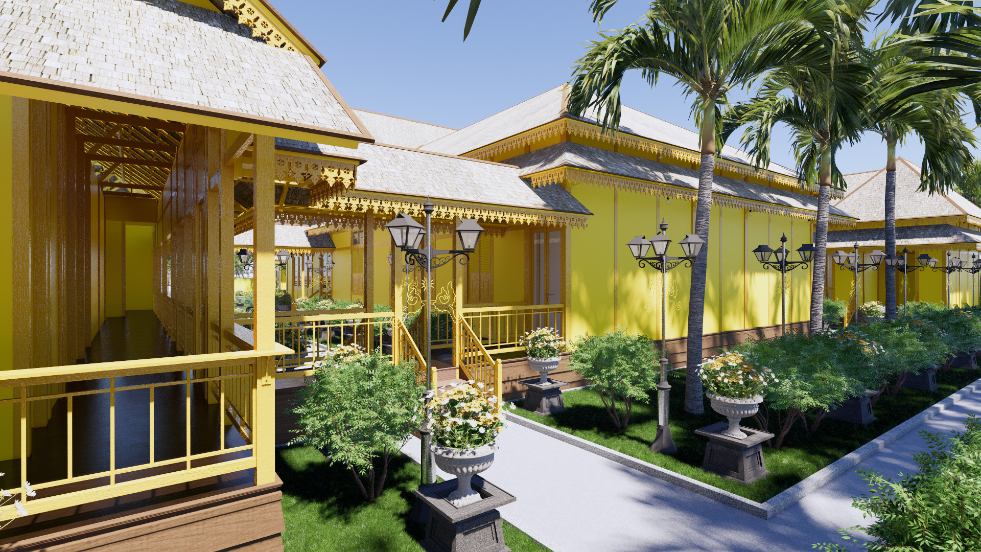 Sambas Sultan Palace 3D model_3