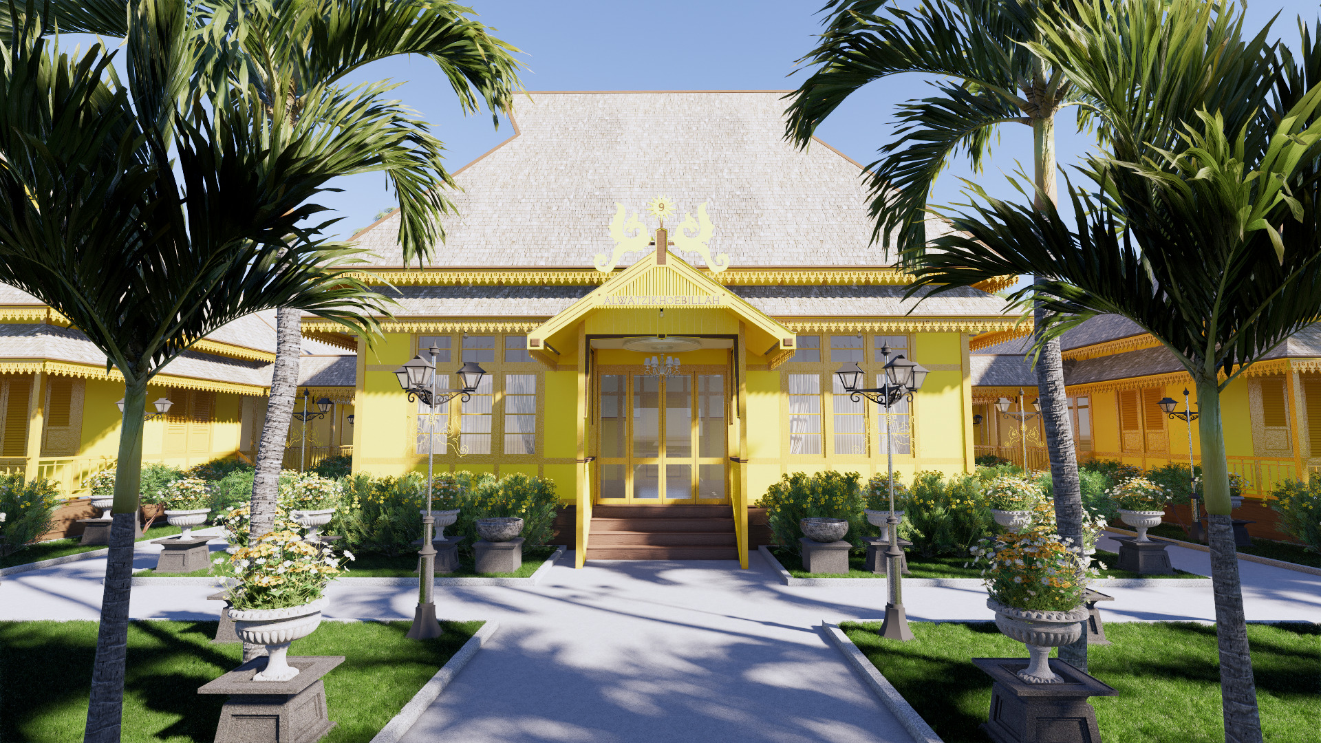 Sambas Sultan Palace 3D model_2