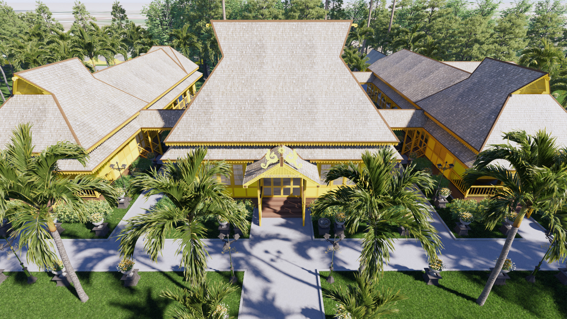 Sambas Sultan Palace 3D model_4