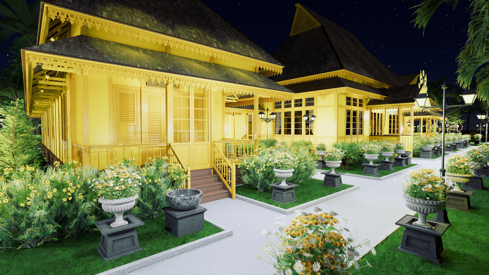 Sambas Sultan Palace 3D model_6