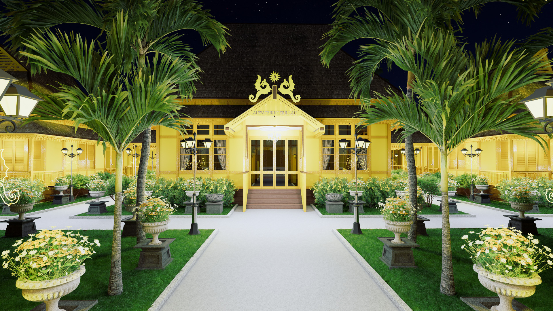 Sambas Sultan Palace 3D model_7