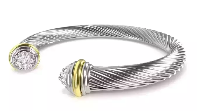 Twisted Bracelet 3D model