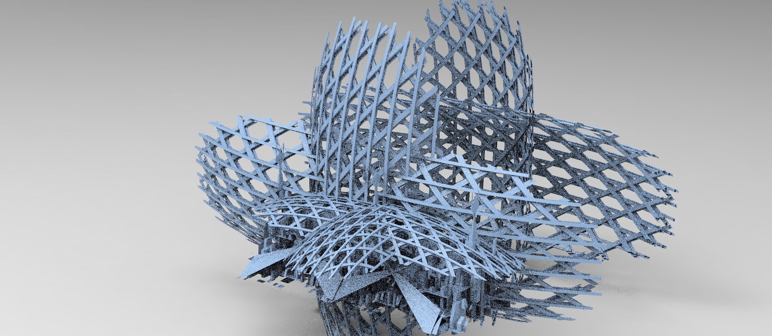 Bee Hive sci fi commutations array 2 3D model_1