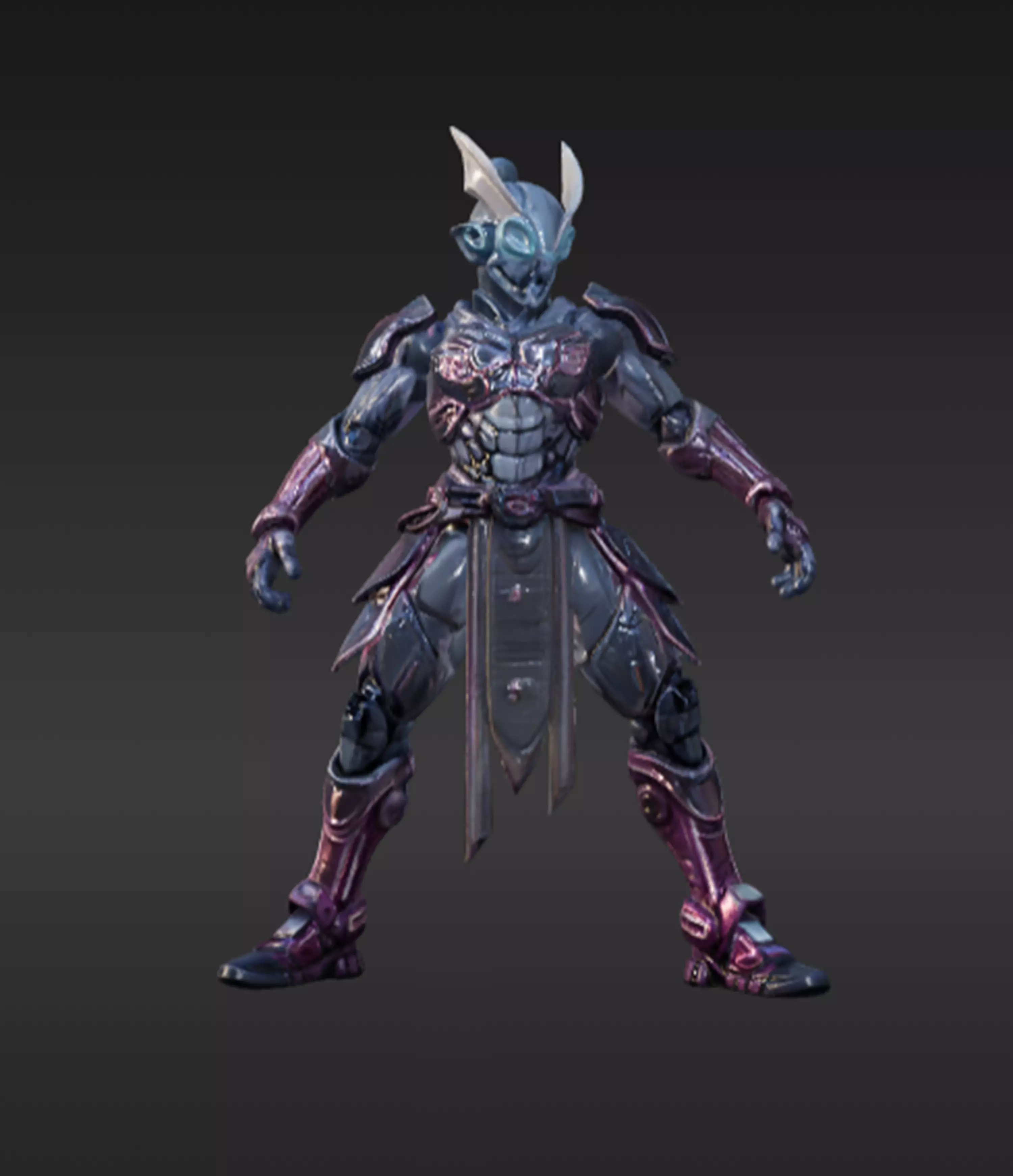 Cyber samurais C 3D model_0