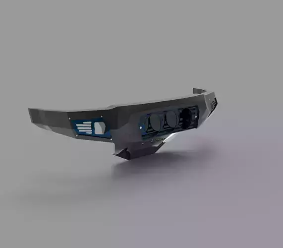 Front and Rear Bomber Bumper for Dodge Ram 3D model