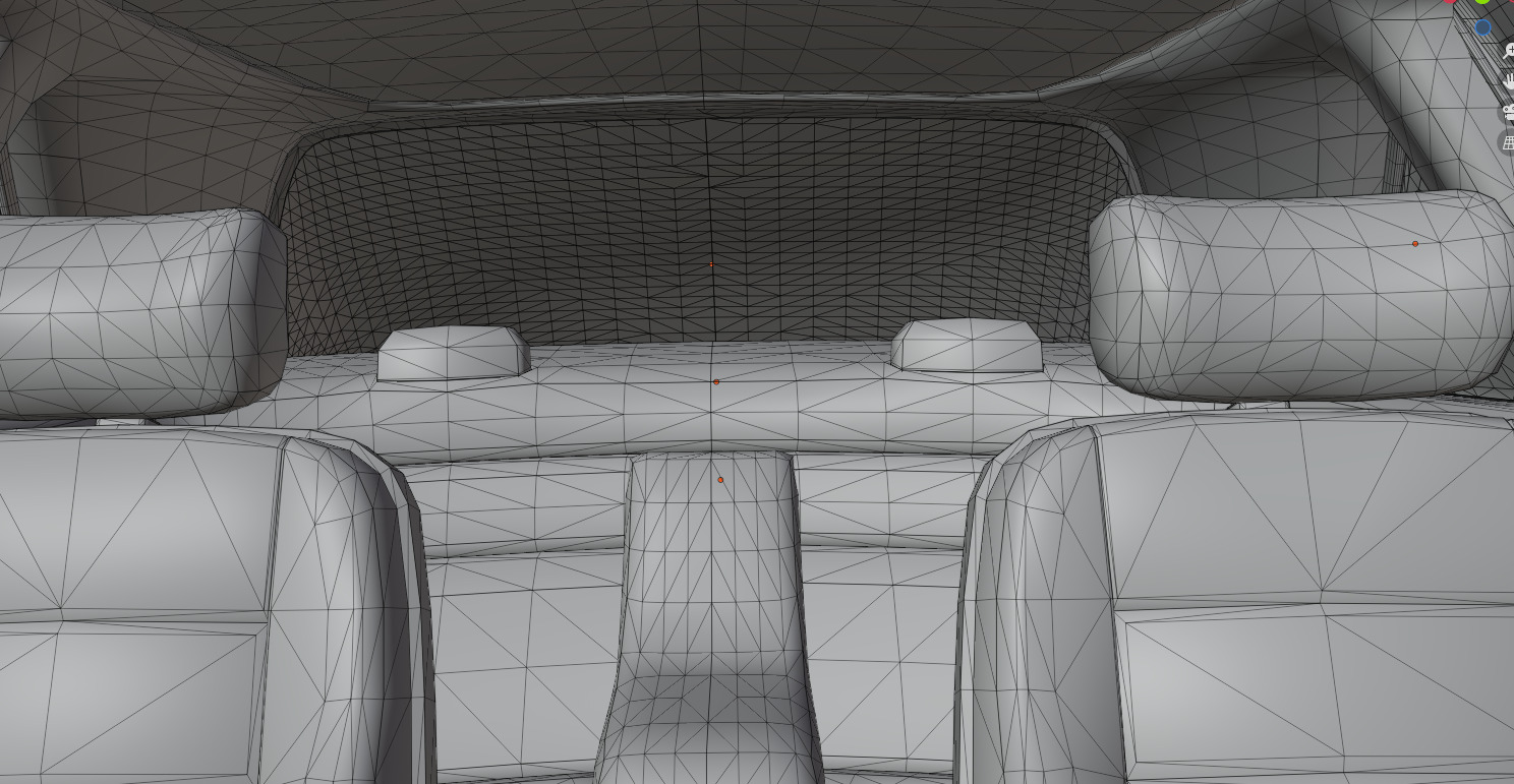 Mazda Eunos Cosmo 1990 with interior Low-poly 3D model_10