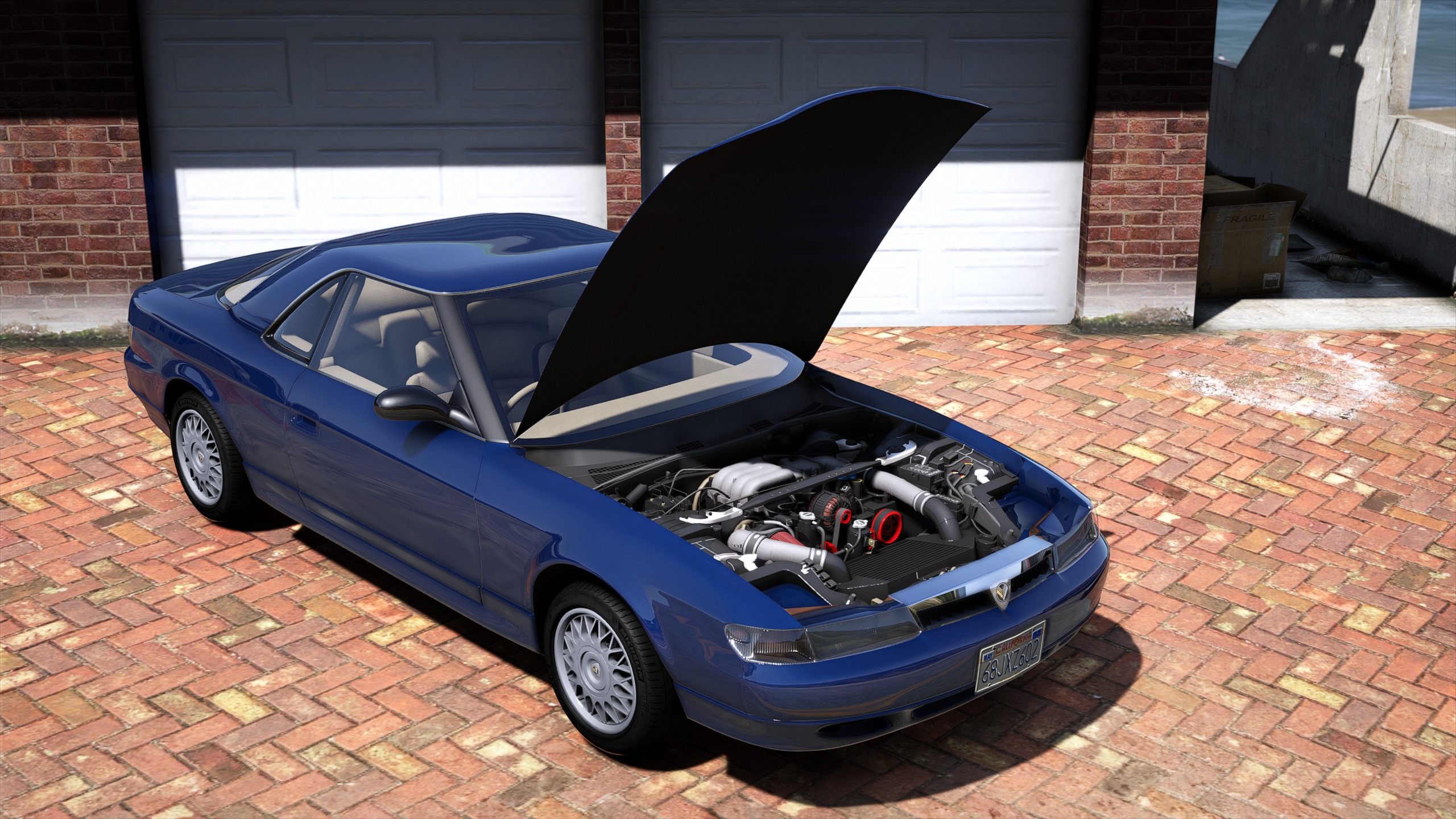 Mazda Eunos Cosmo 1990 with interior Low-poly 3D model_5