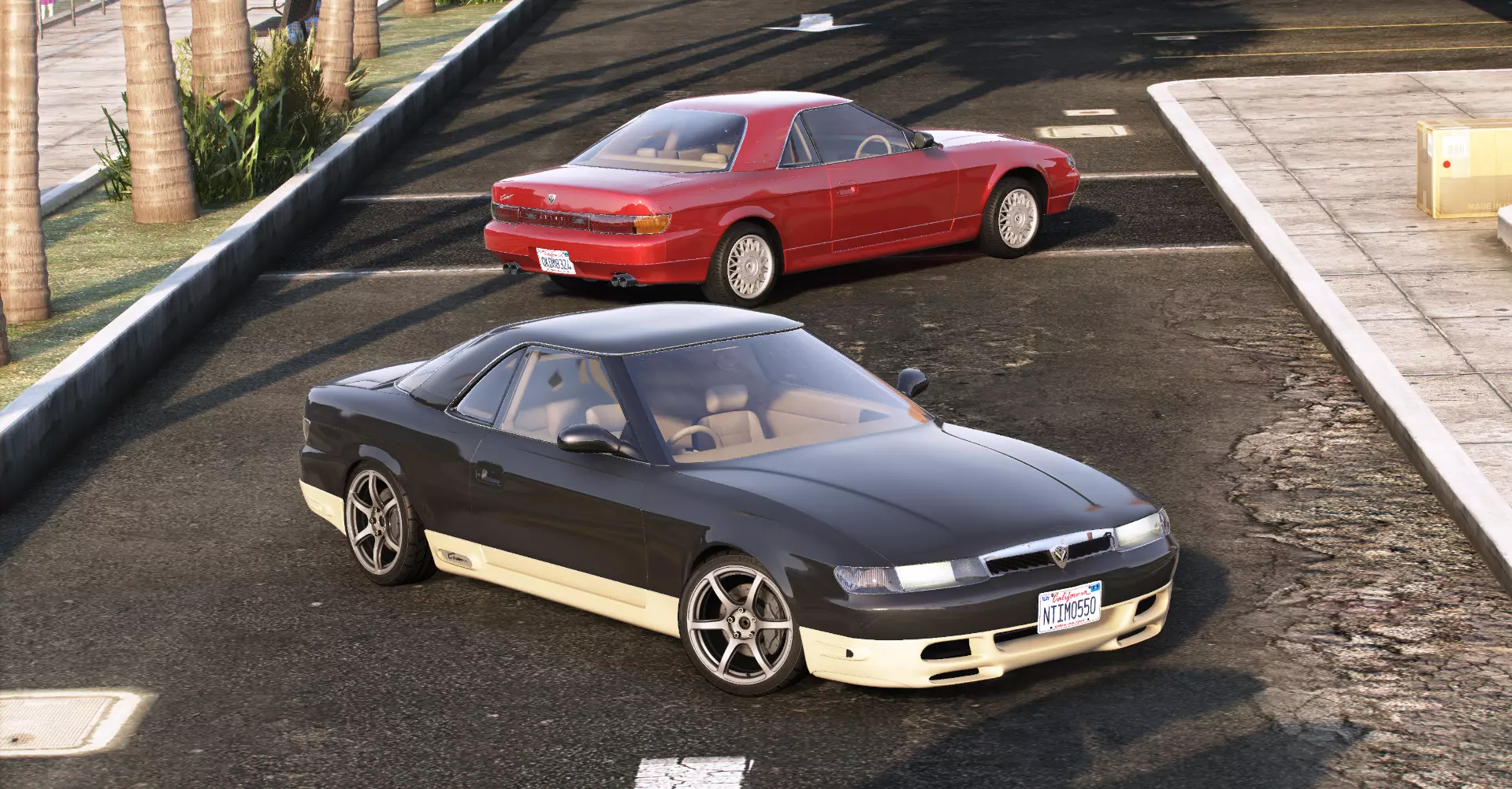 Mazda Eunos Cosmo 1990 with interior Low-poly 3D model_0