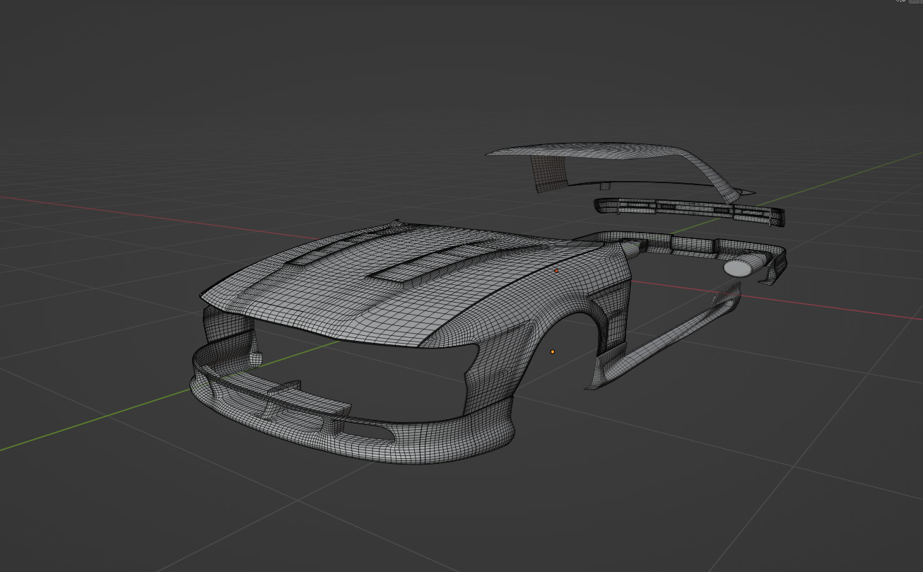 Mazda Eunos Cosmo 1990 with interior Low-poly 3D model_15