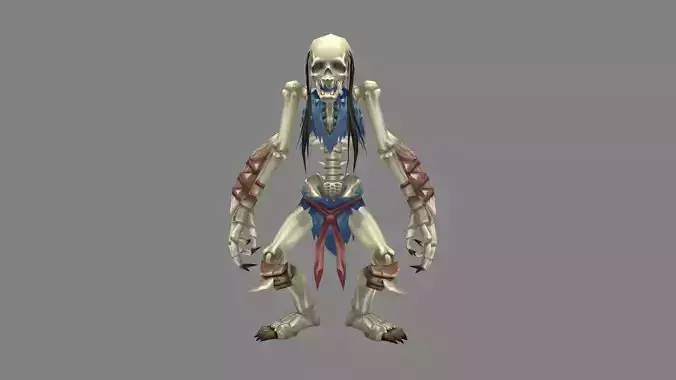 Cartoon Skeleton Monster