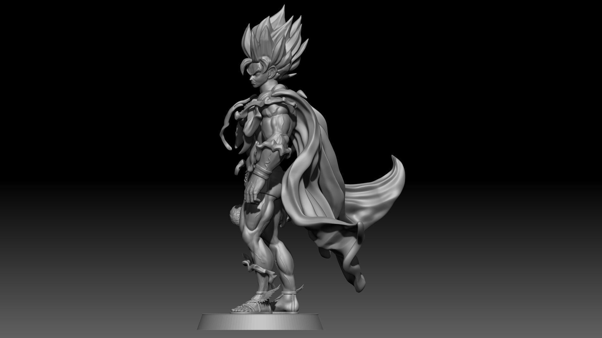 Greek Themed Goku Sculpt 3D print model_3