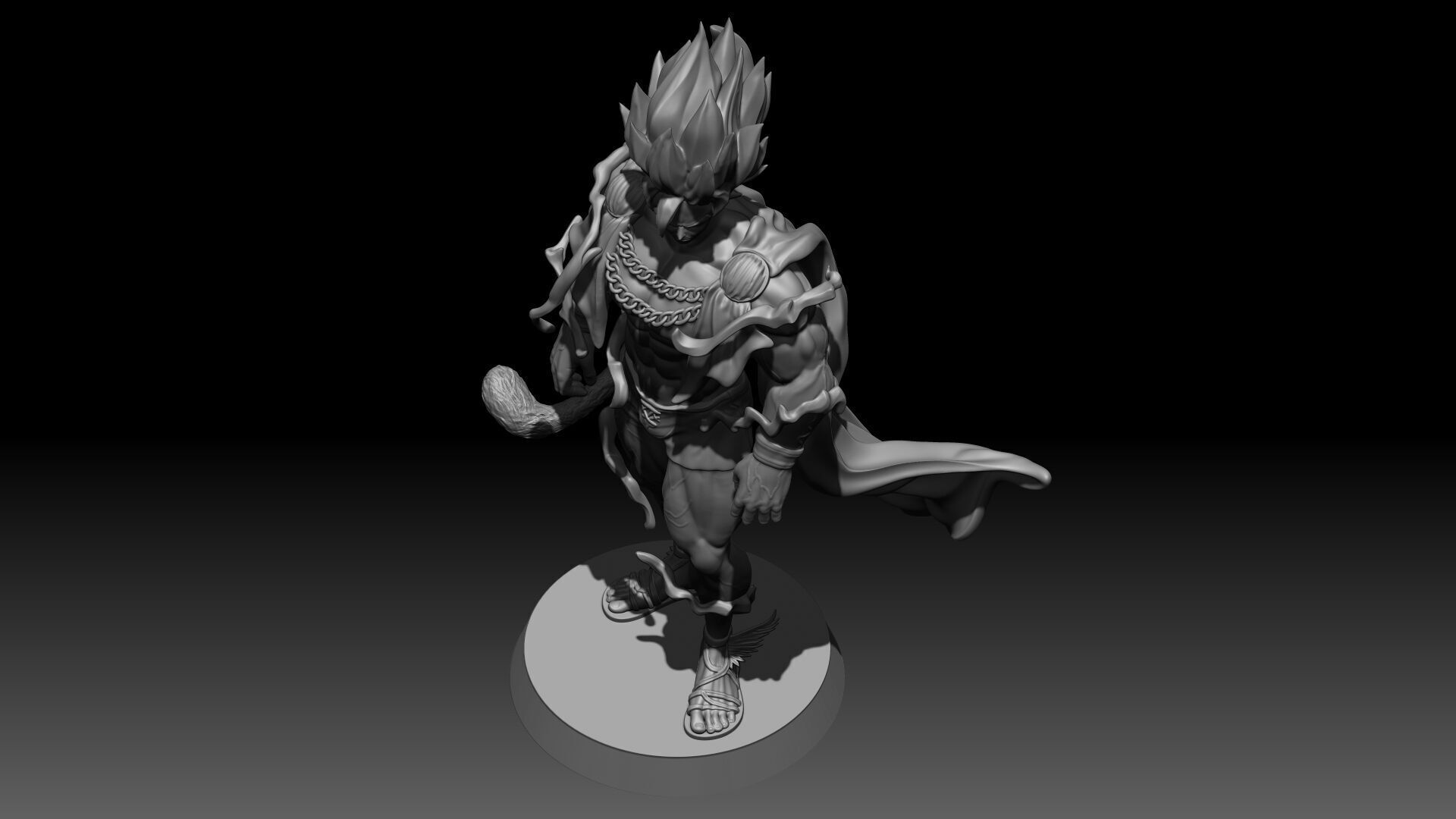 Greek Themed Goku Sculpt 3D print model_4