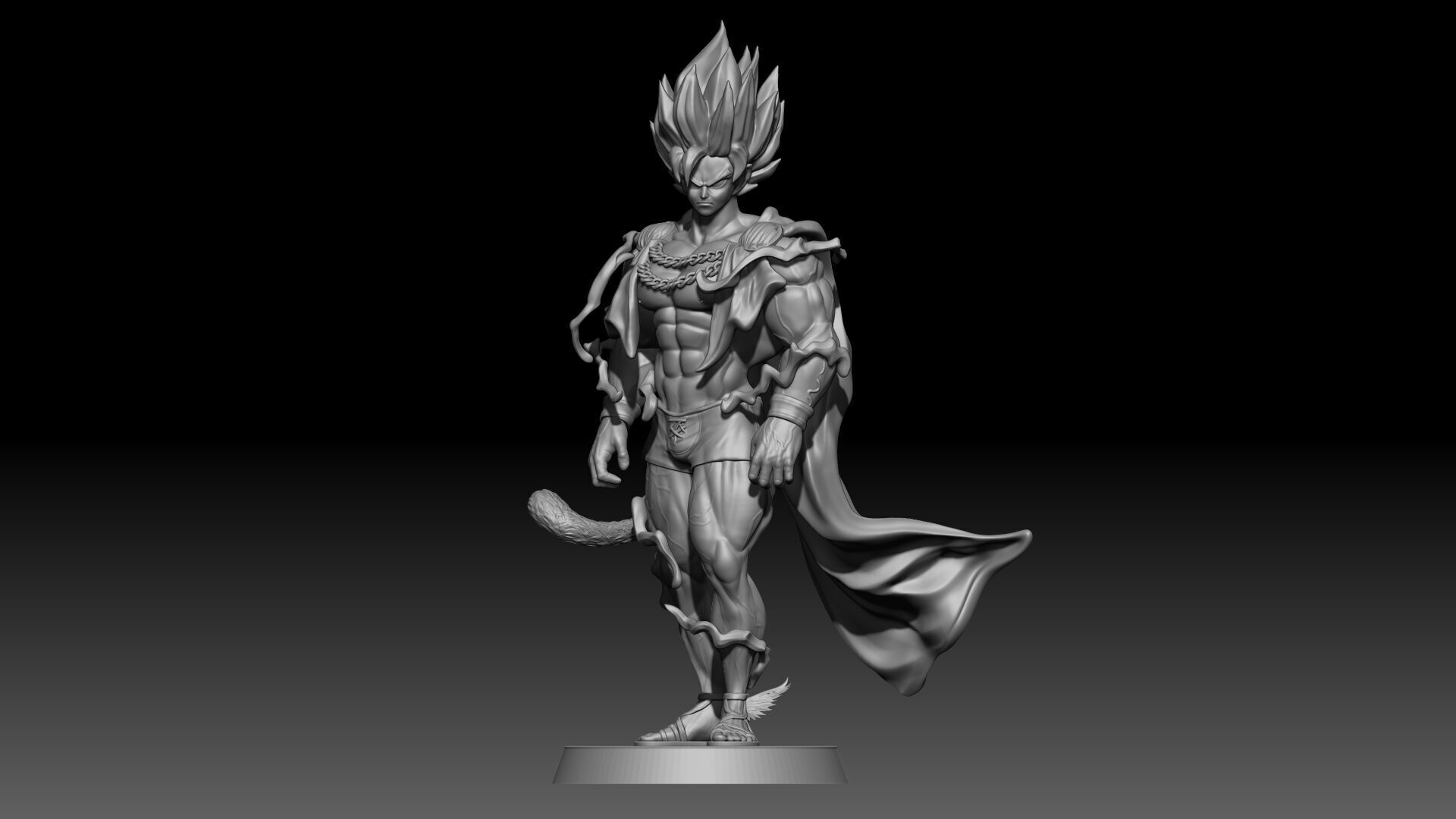 Greek Themed Goku Sculpt 3D print model_2