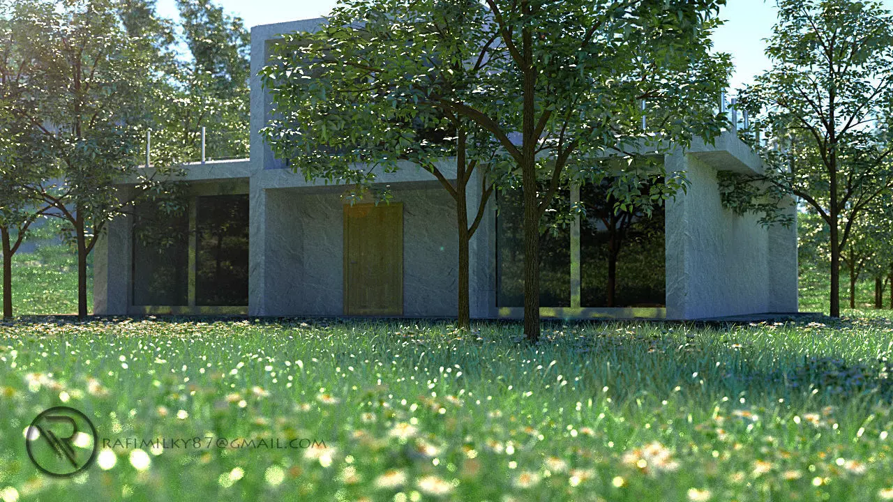 Modern House 3D model_0
