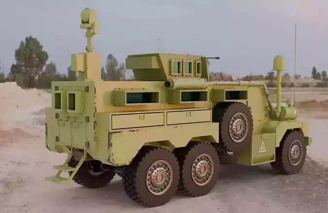 Cougar MRAP 6 x 6 Low-poly 3D model