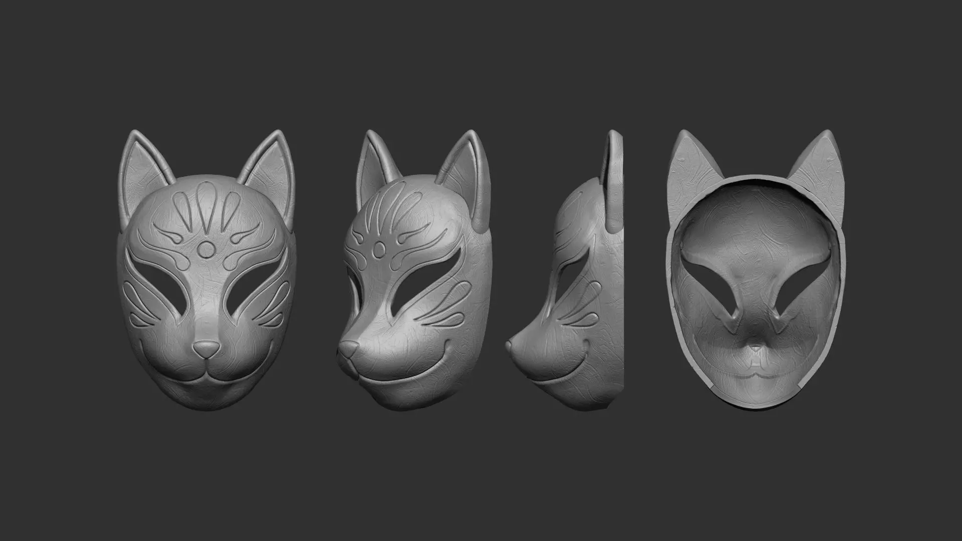 Kitsune Mask 3D print model