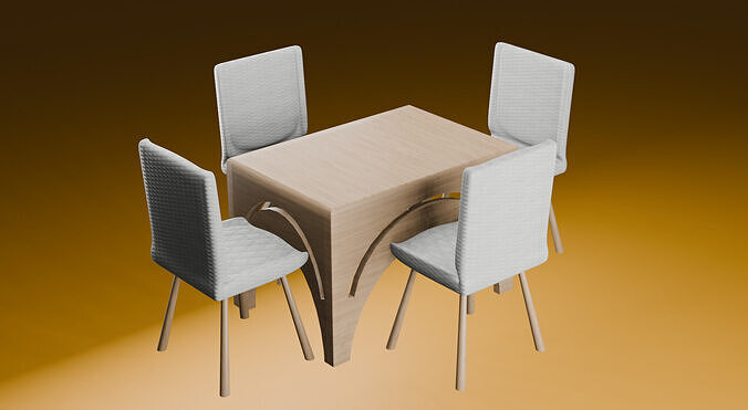 dining table Free low-poly 3D print model