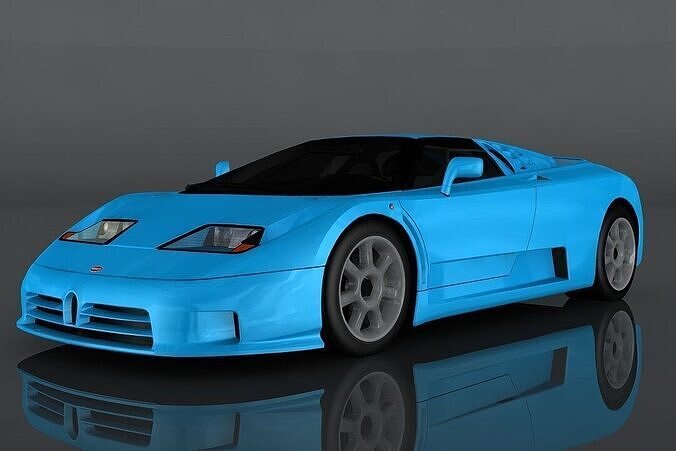 Bugatti EB110 Low-poly 3D model
