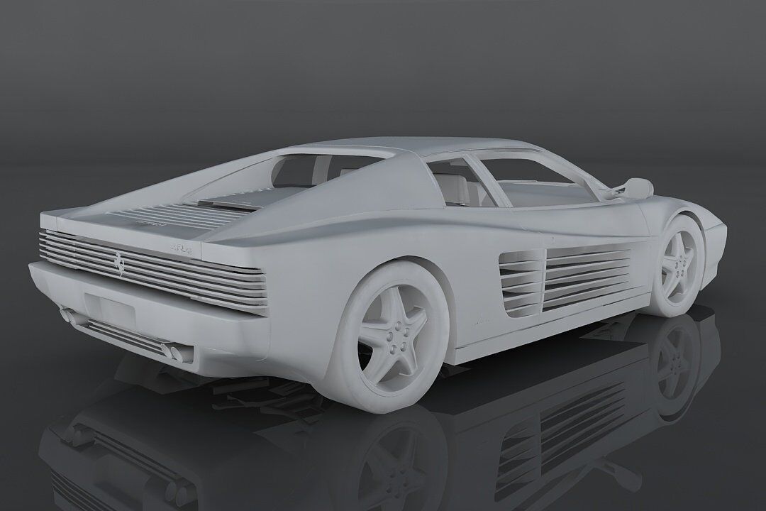 1991 Ferrari 512 TR Low-poly 3D model_8