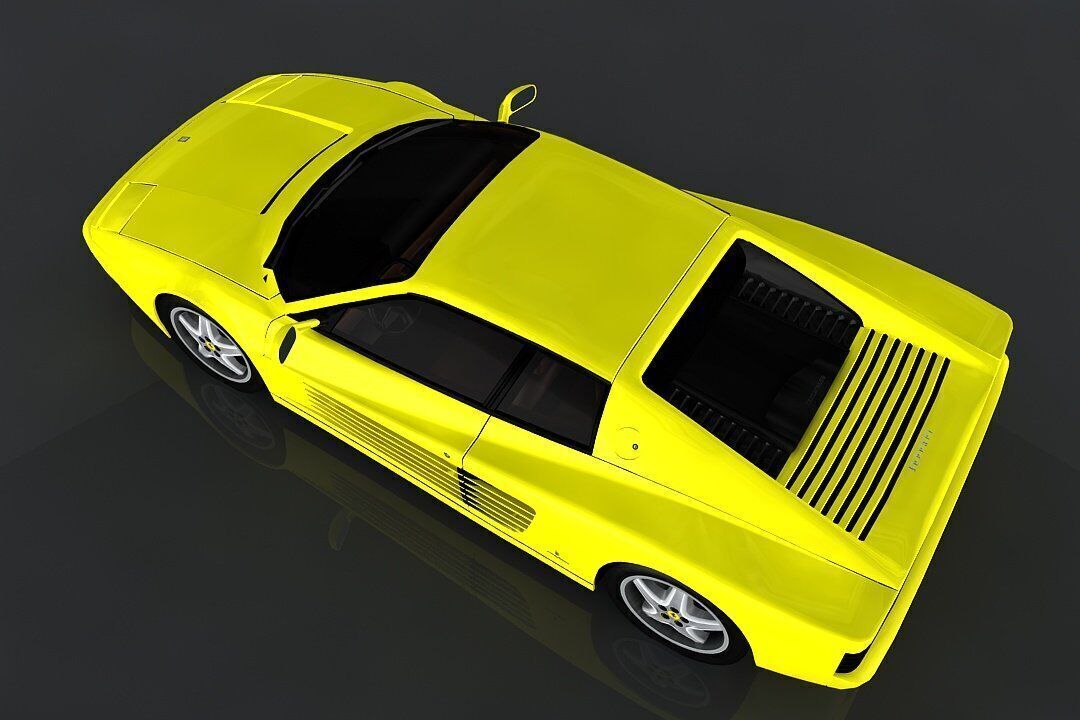 1991 Ferrari 512 TR Low-poly 3D model_5