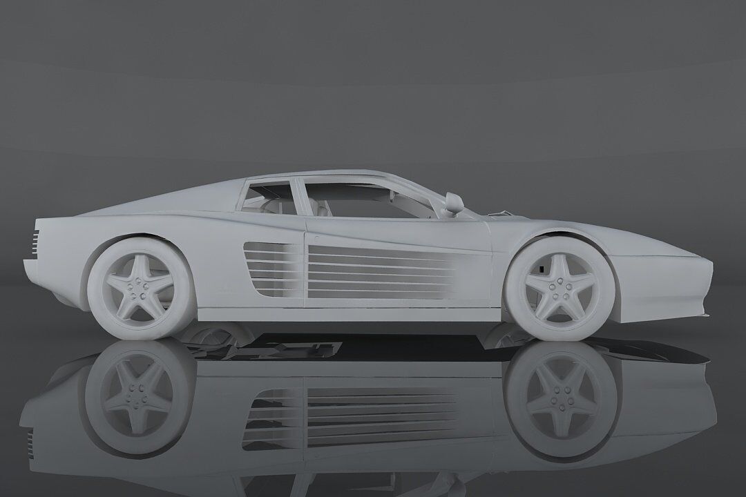 1991 Ferrari 512 TR Low-poly 3D model_9