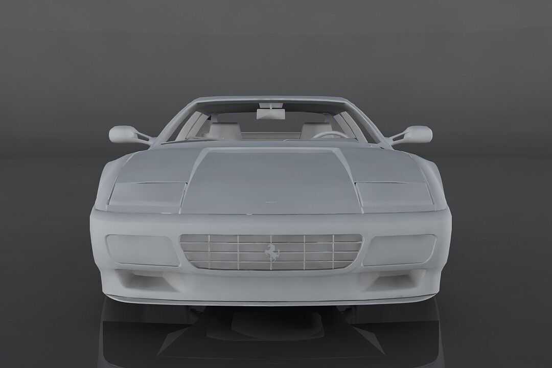 1991 Ferrari 512 TR Low-poly 3D model_10