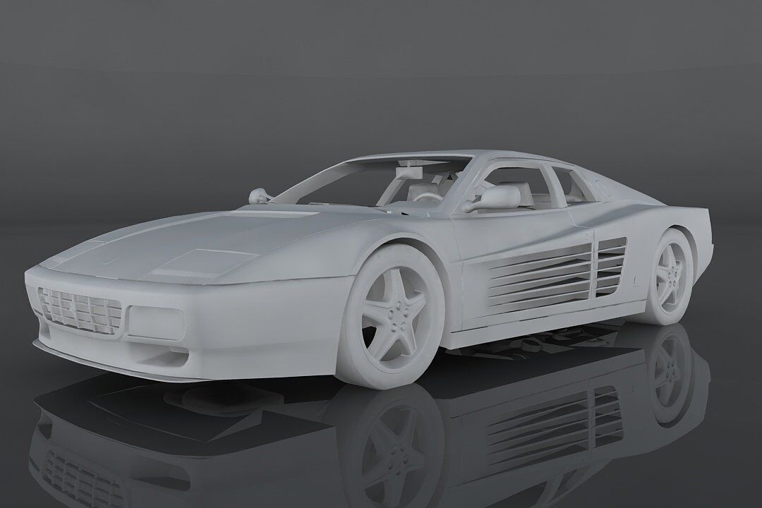 1991 Ferrari 512 TR Low-poly 3D model_11
