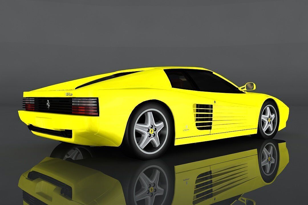 1991 Ferrari 512 TR Low-poly 3D model_6