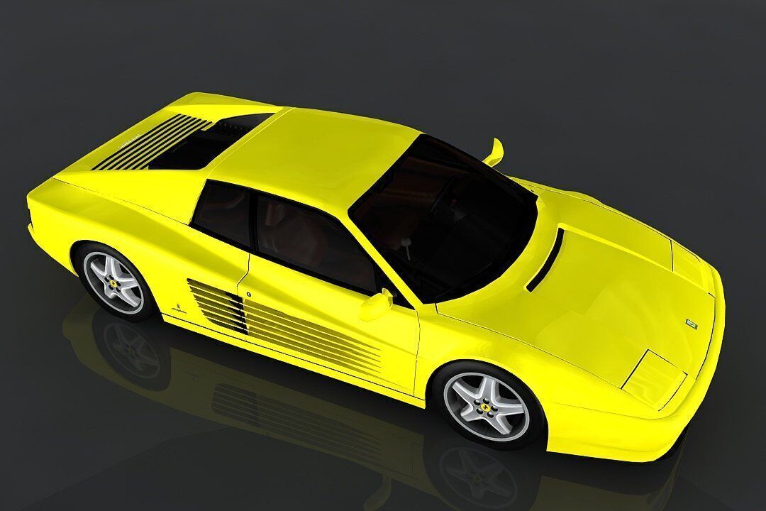 1991 Ferrari 512 TR Low-poly 3D model_2