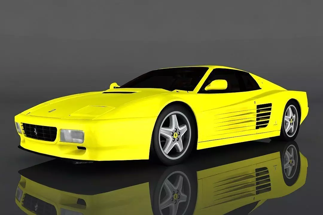 1991 Ferrari 512 TR Low-poly 3D model_0