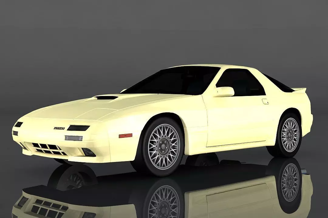 1990 Mazda RX7 Low-poly 3D model