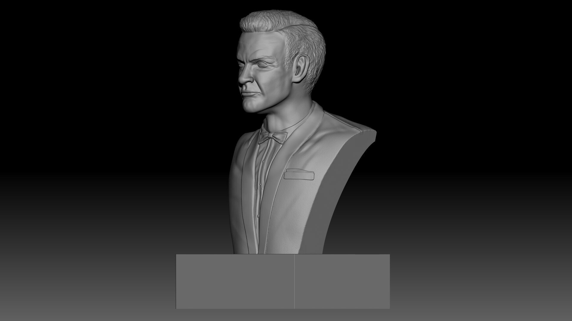 Sean Connery as Agent 007 Bust 3D print model_2