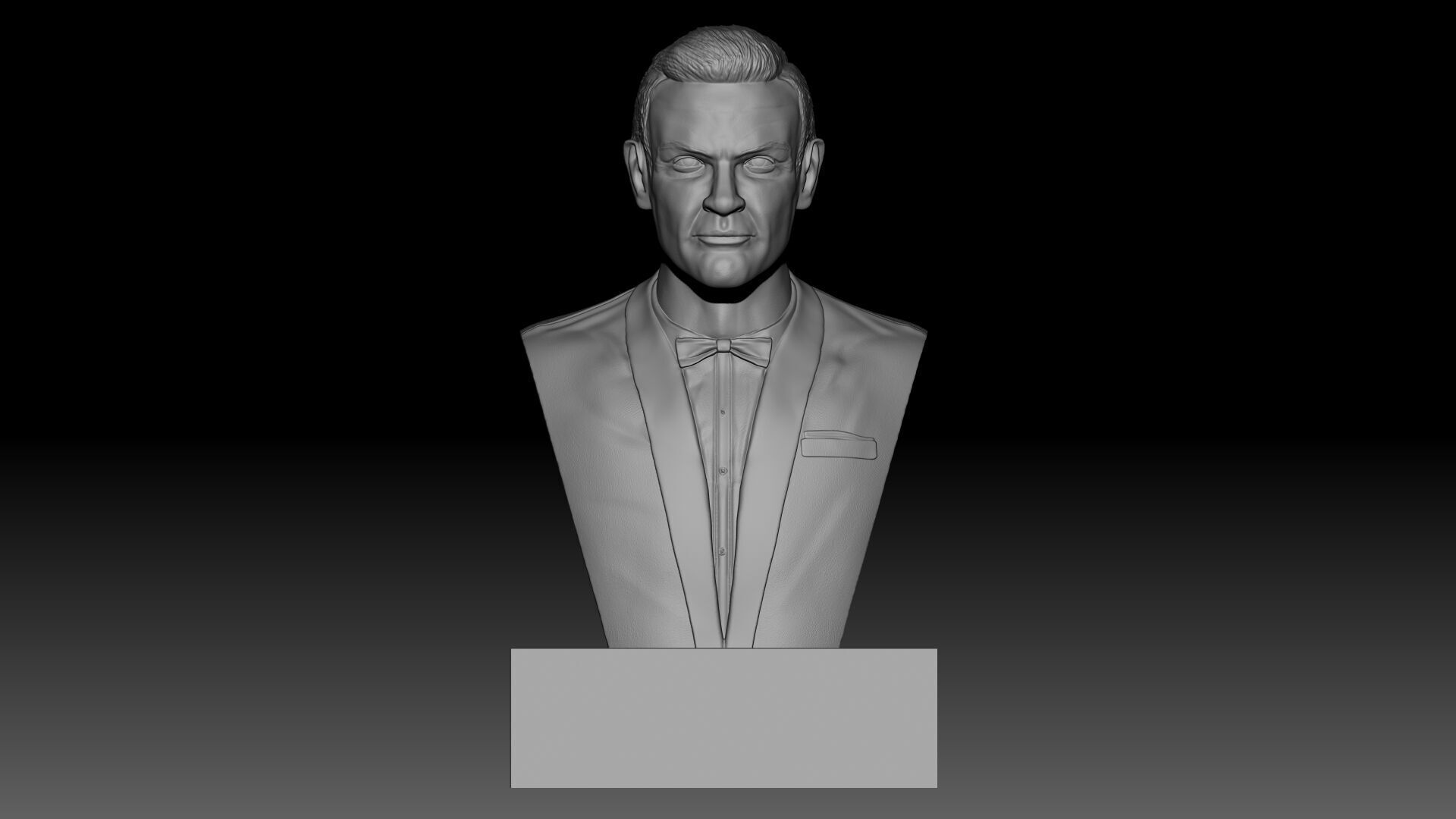 Sean Connery as Agent 007 Bust 3D print model_1