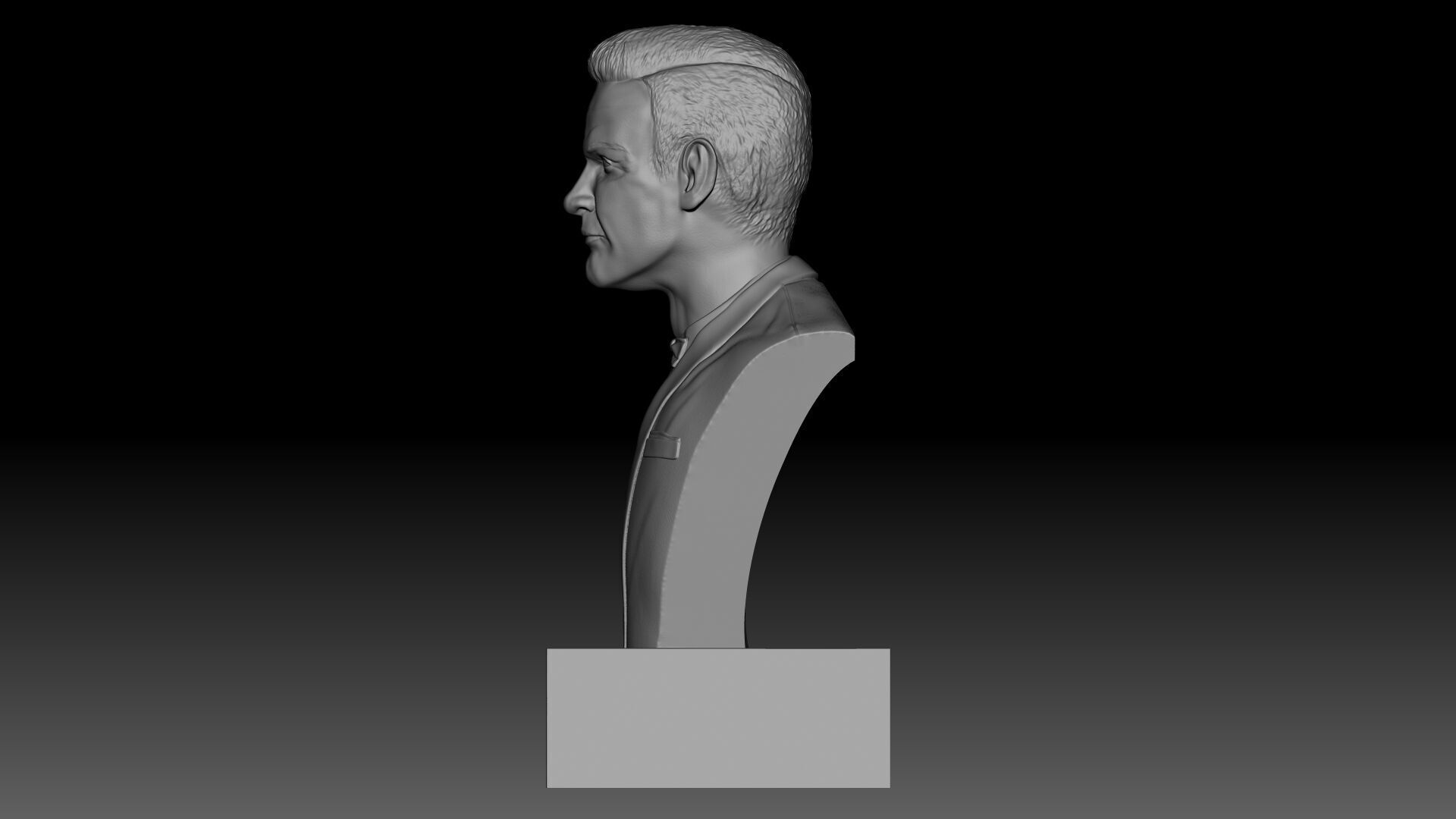 Sean Connery as Agent 007 Bust 3D print model_3